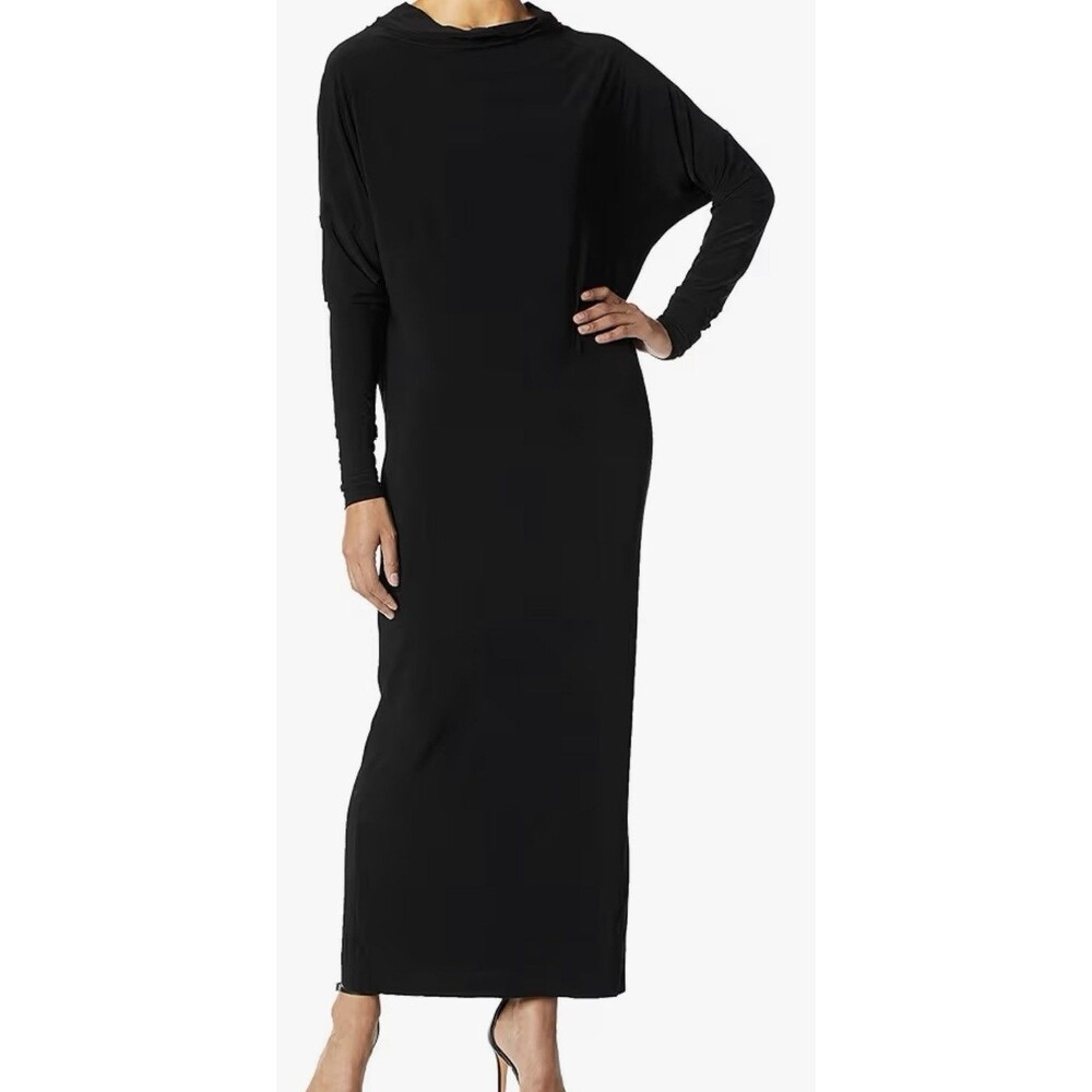 Norma Kamali Kamalikulture All In One Black Jersey Maxi Dress Size Large